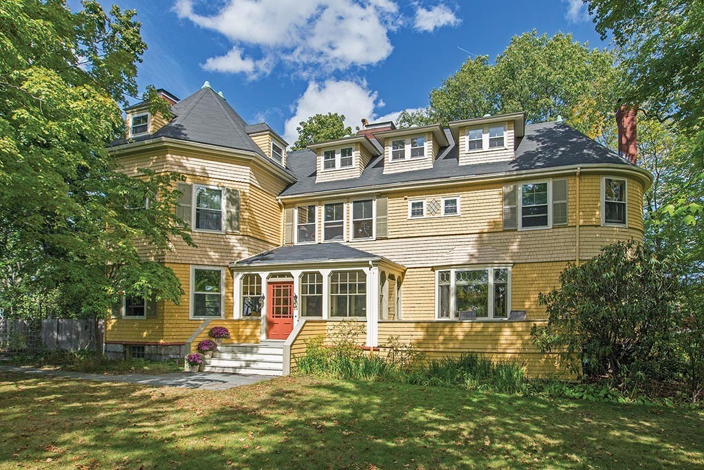 23 Philbrick Road Brookline, MA 02445 - Photo 1 of 10 a front view of a house with swimming pool