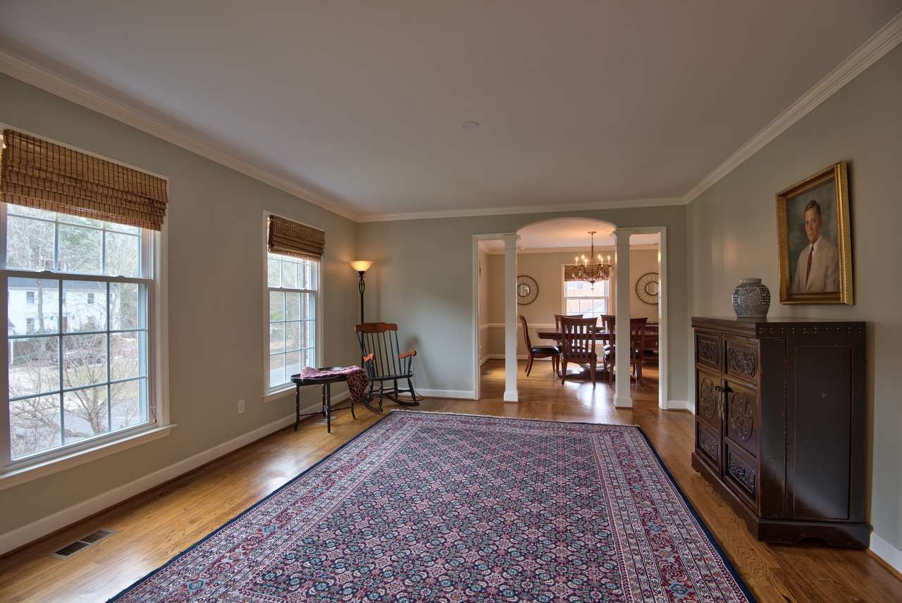 3916 St Marks Road Durham, NC 27707 - Photo 5 of 25 Plenty of space for formal living surrounded by grand columns. Living Room