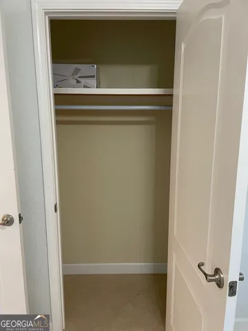 a close view of closet