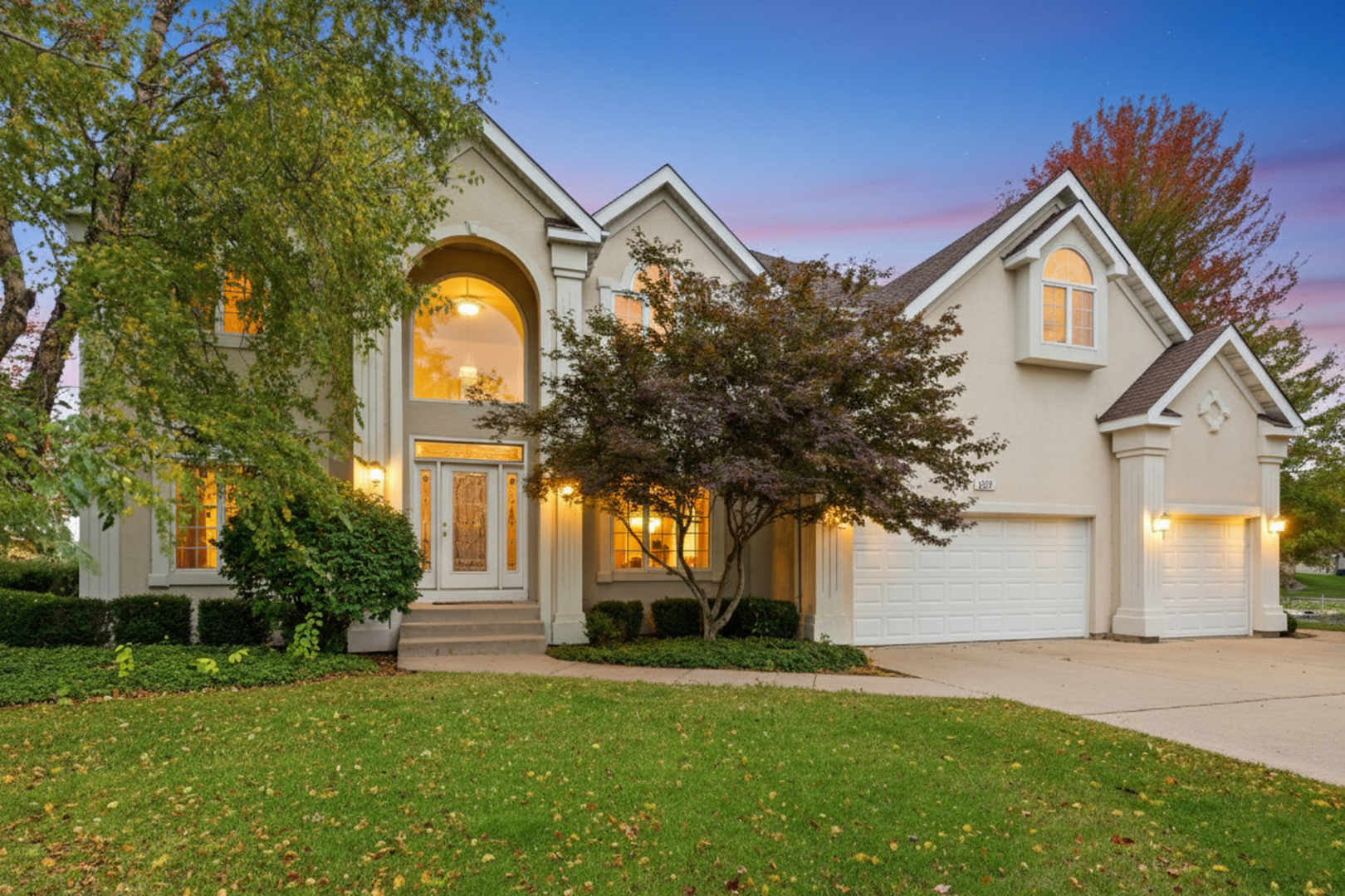 220 Santos Avenue Minooka, IL 60447 - Photo 1 of 46 a front view of a house with a garden and trees