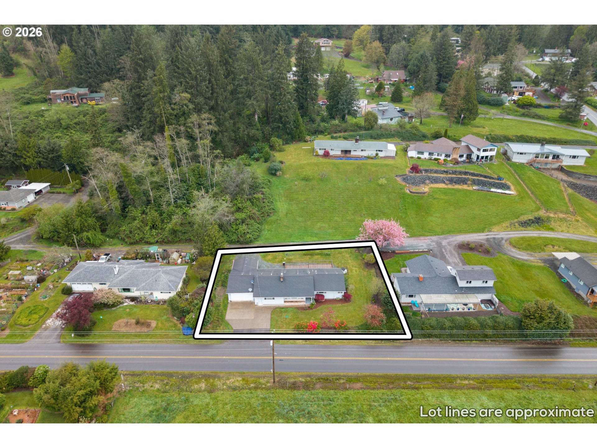 5720 Sollie Smith Road North Tillamook, OR 97141 - Photo 43 of 44 an aerial view of a tennis ground