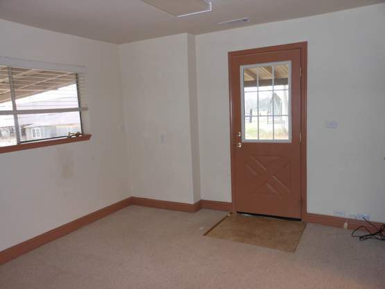 office area behind kitchen
