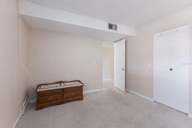 a room with a bed and a