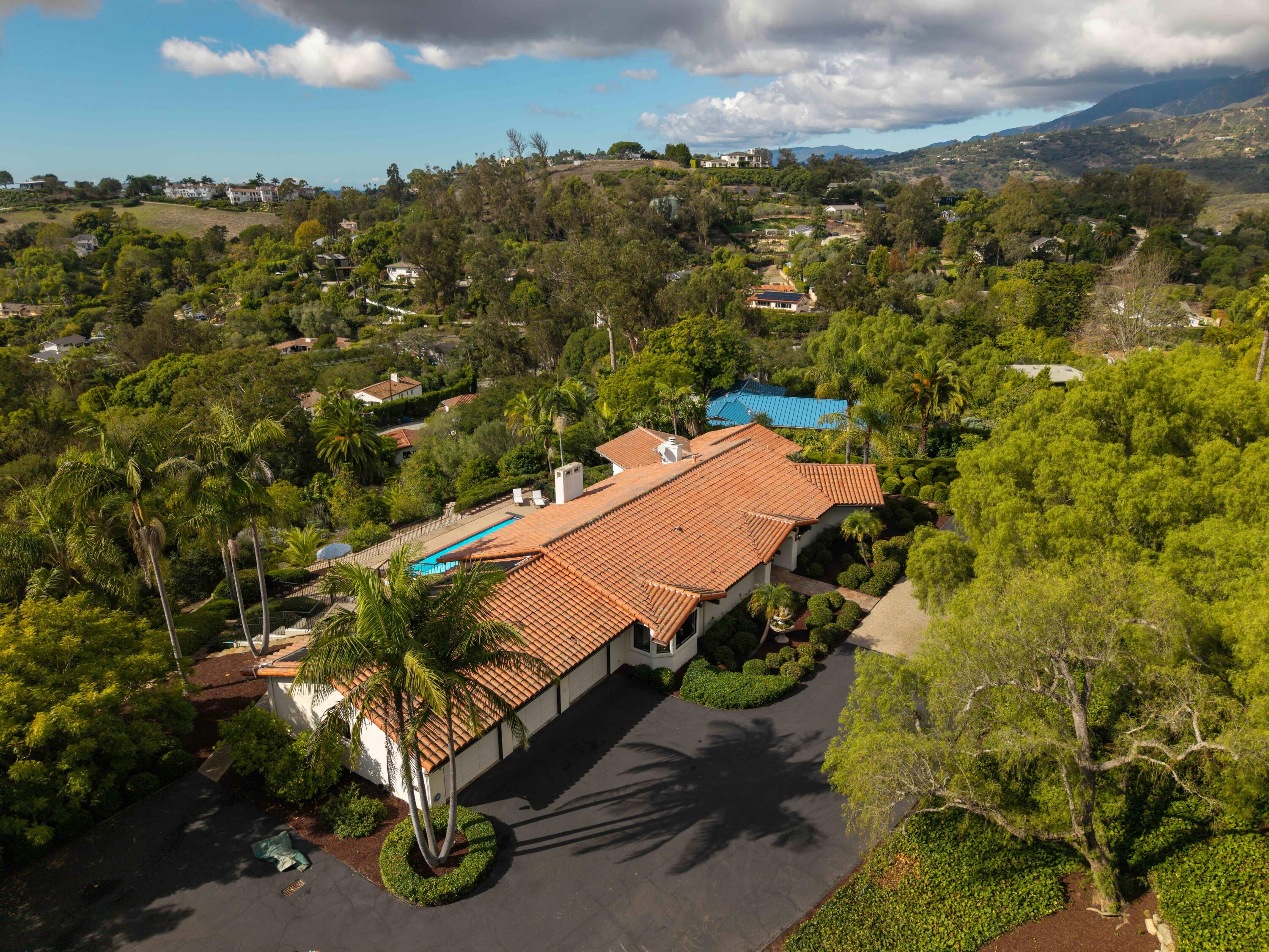 530 Barker Pass Road Santa Barbara, CA 93108 - Photo 15 of 77 Aerial front & drive - 530 Barker Pass