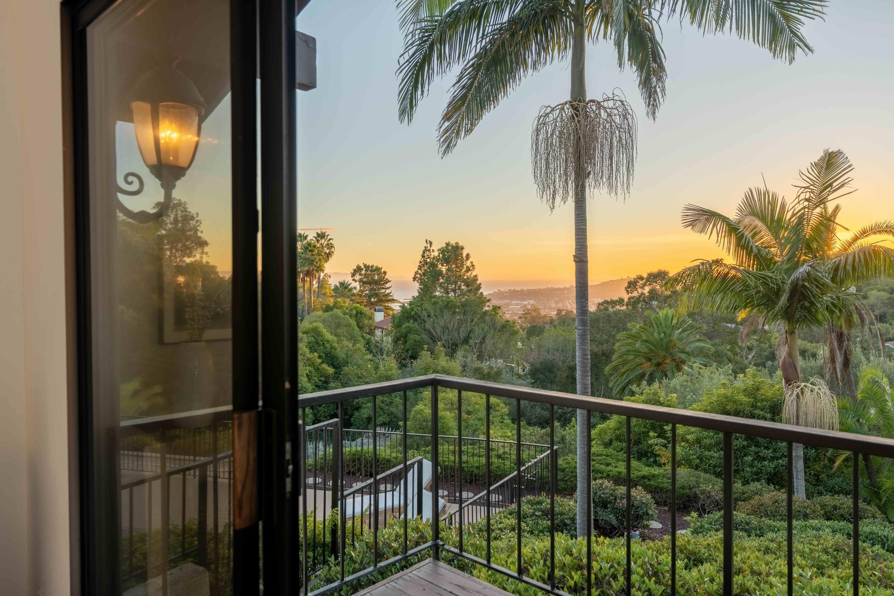 530 Barker Pass Road Santa Barbara, CA 93108 - Photo 31 of 77 Twilight balcony views - 530 Barker Pass