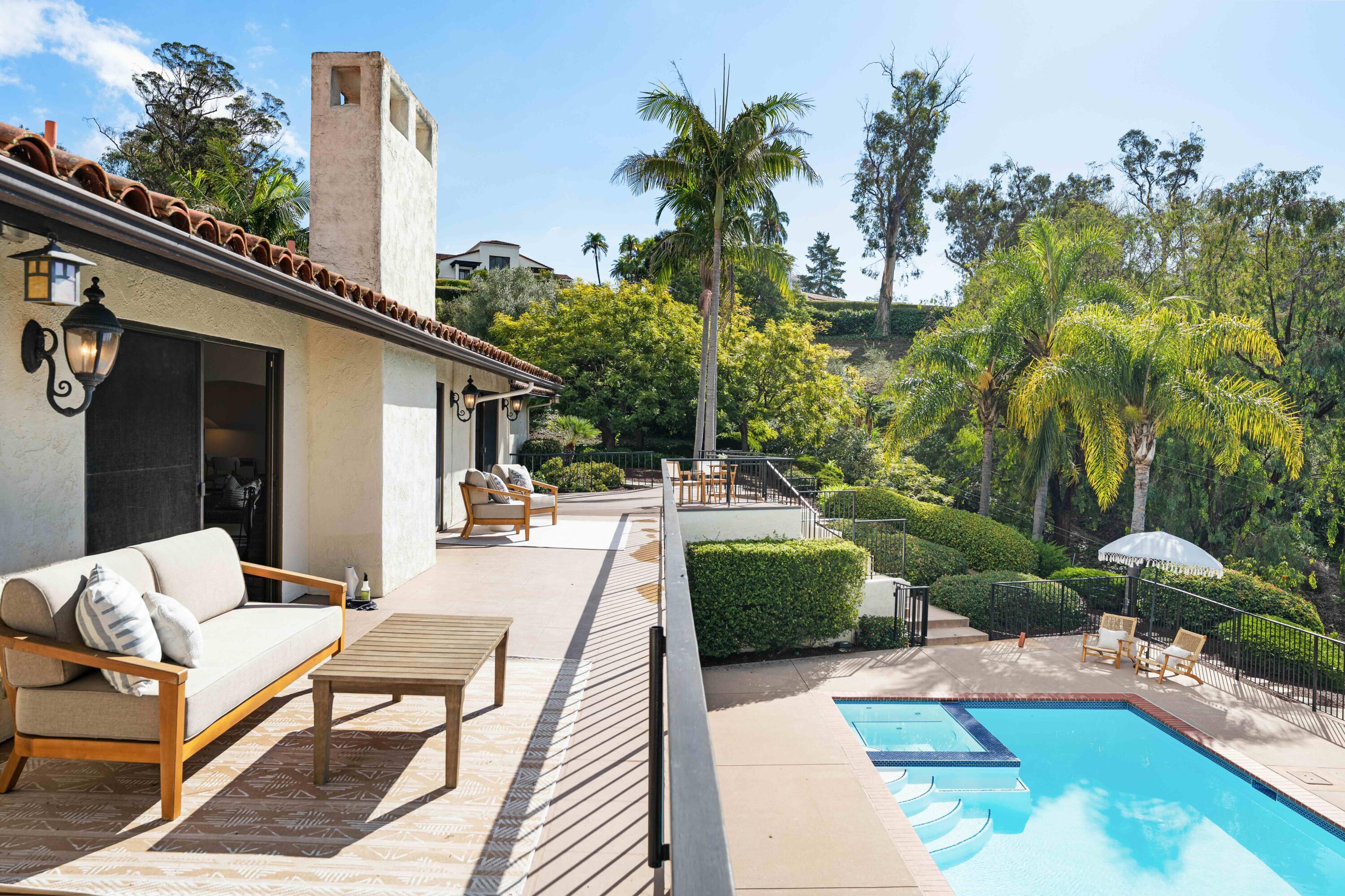 530 Barker Pass Road Santa Barbara, CA 93108 - Photo 32 of 77 Upper terrace - 530 Barker Pass Rd