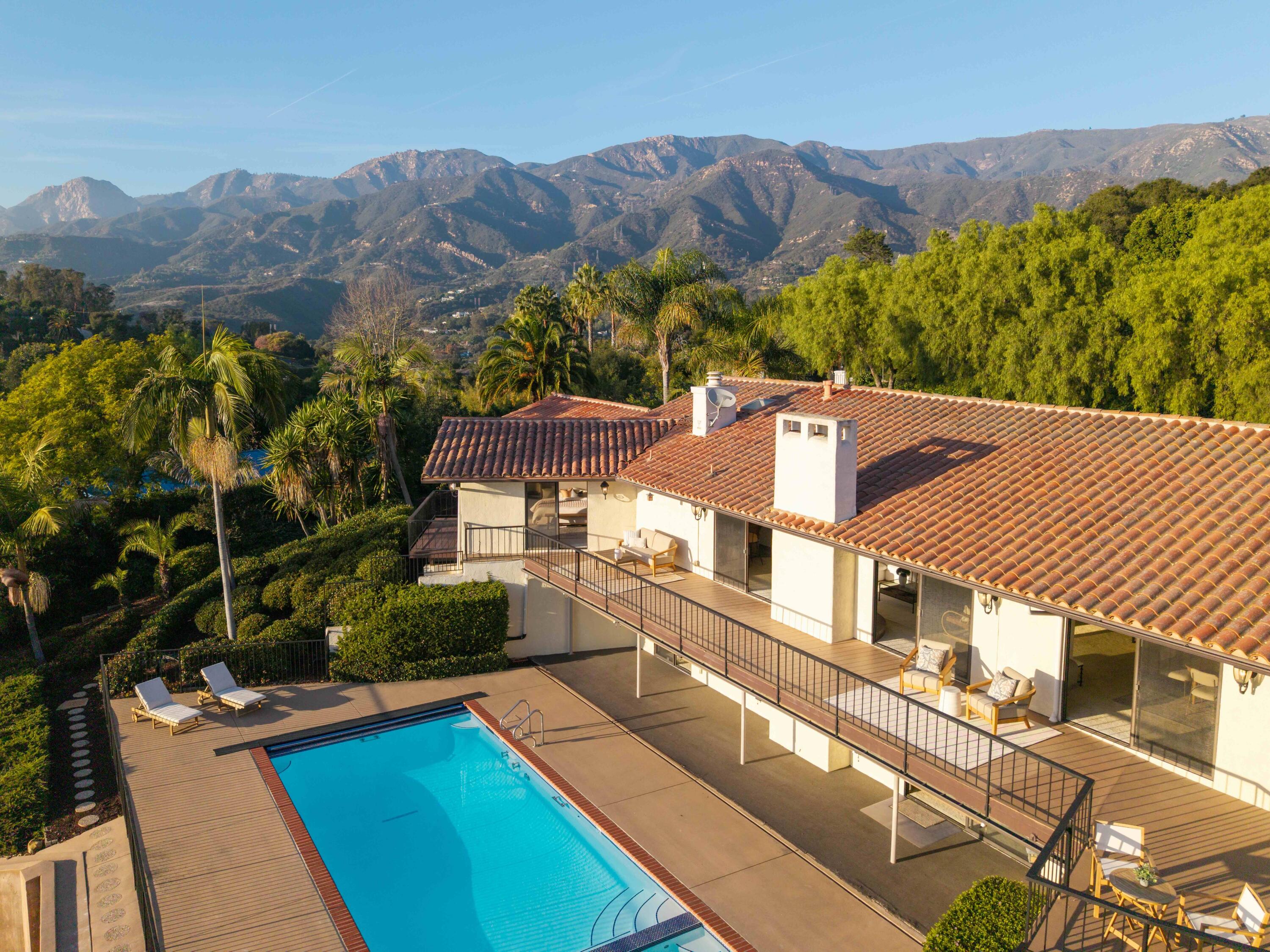 530 Barker Pass Road Santa Barbara, CA 93108 - Photo 56 of 77 Aerial back patios clear