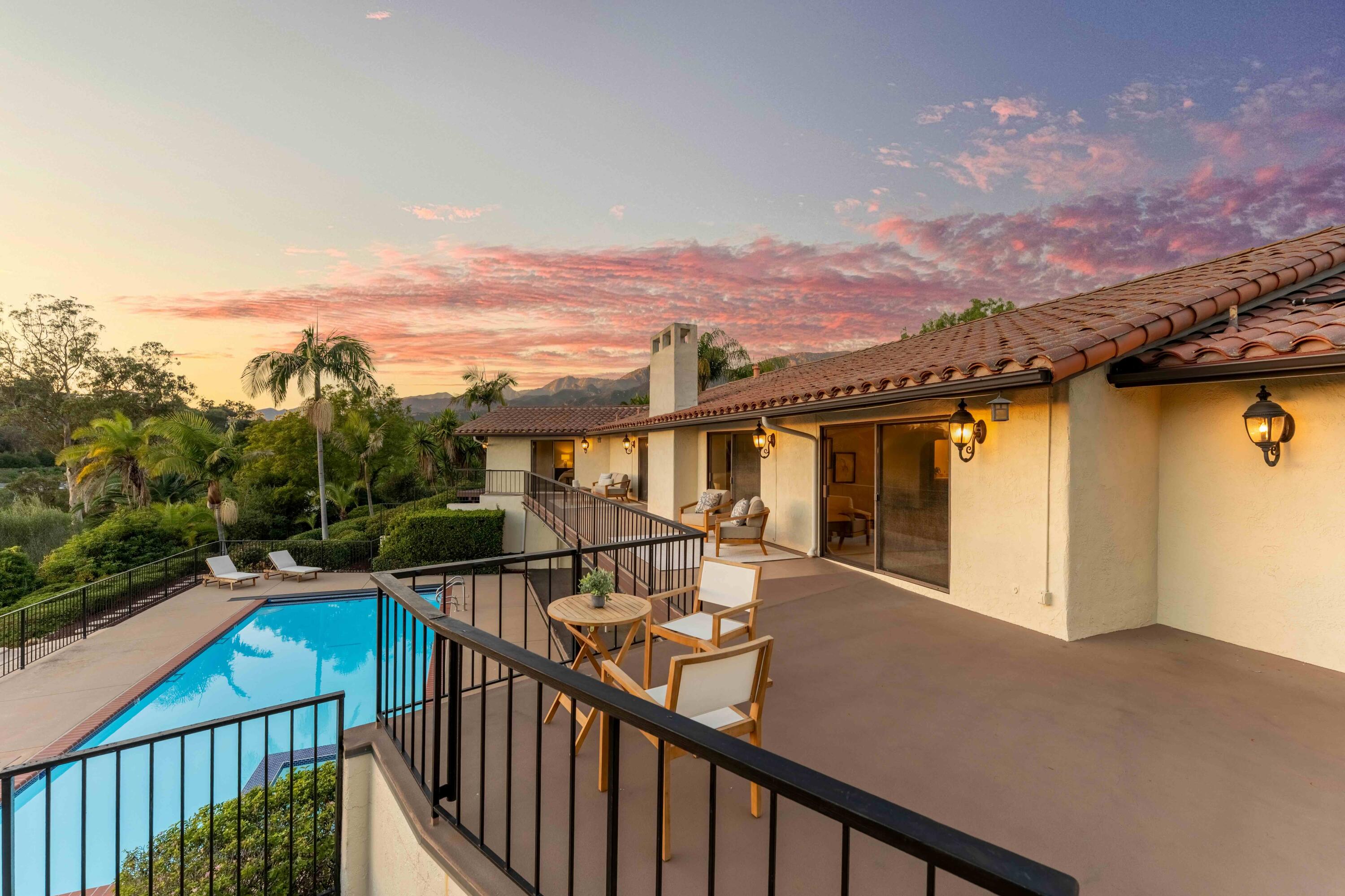 530 Barker Pass Road Santa Barbara, CA 93108 - Photo 8 of 77 59 Twilight back patios_ROY9978-HDR