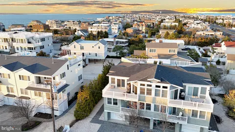 a view of a city with an ocean view