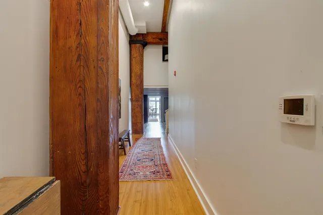 a view of hallway with stairs