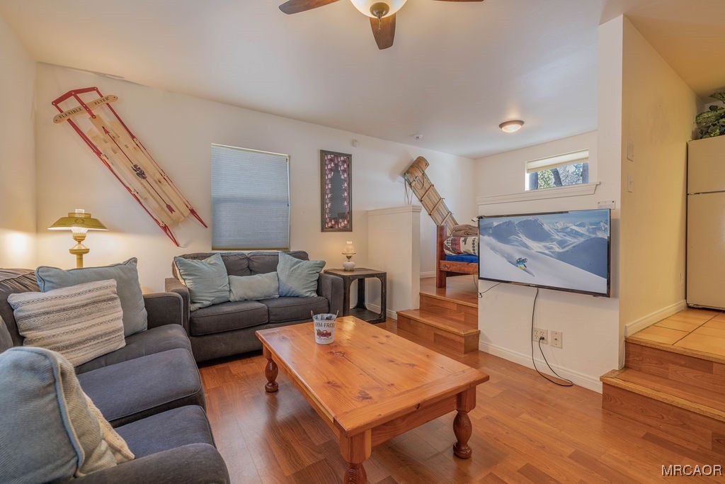 43411 Sheephorn Road Big Bear Lake, CA 92315 - Photo 35 of 50 a living room with furniture and wooden floor