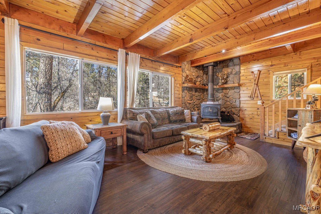 43411 Sheephorn Road Big Bear Lake, CA 92315 - Photo 5 of 50 a living room with furniture and a large window