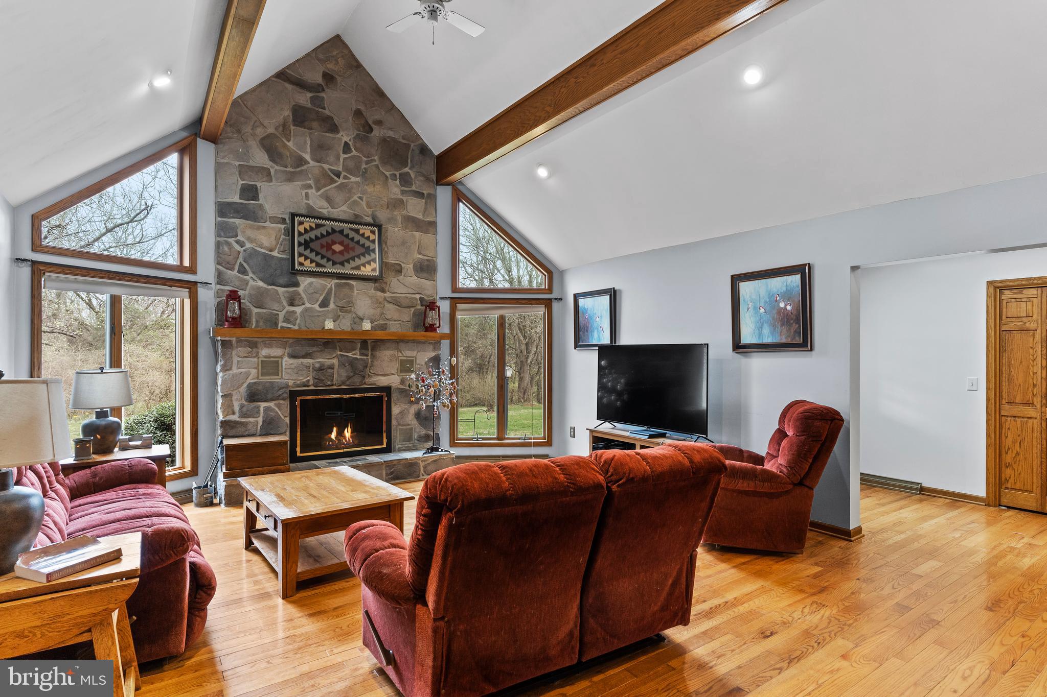 540 Springfield Road Newville, PA 17241 - Photo 7 of 59 a living room with furniture fireplace and flat screen tv