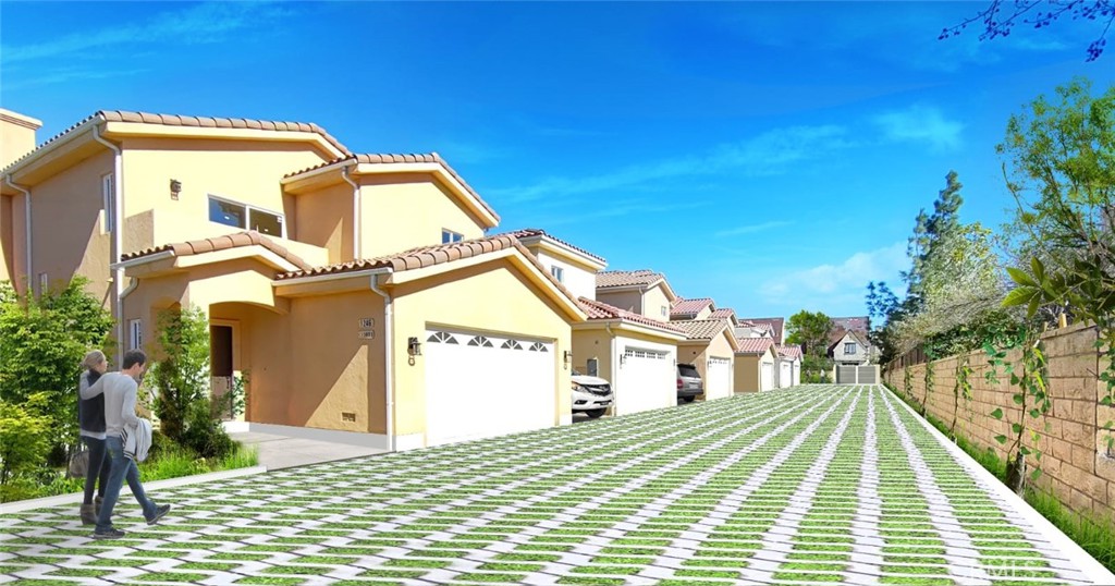 a view of a house with a swimming pool