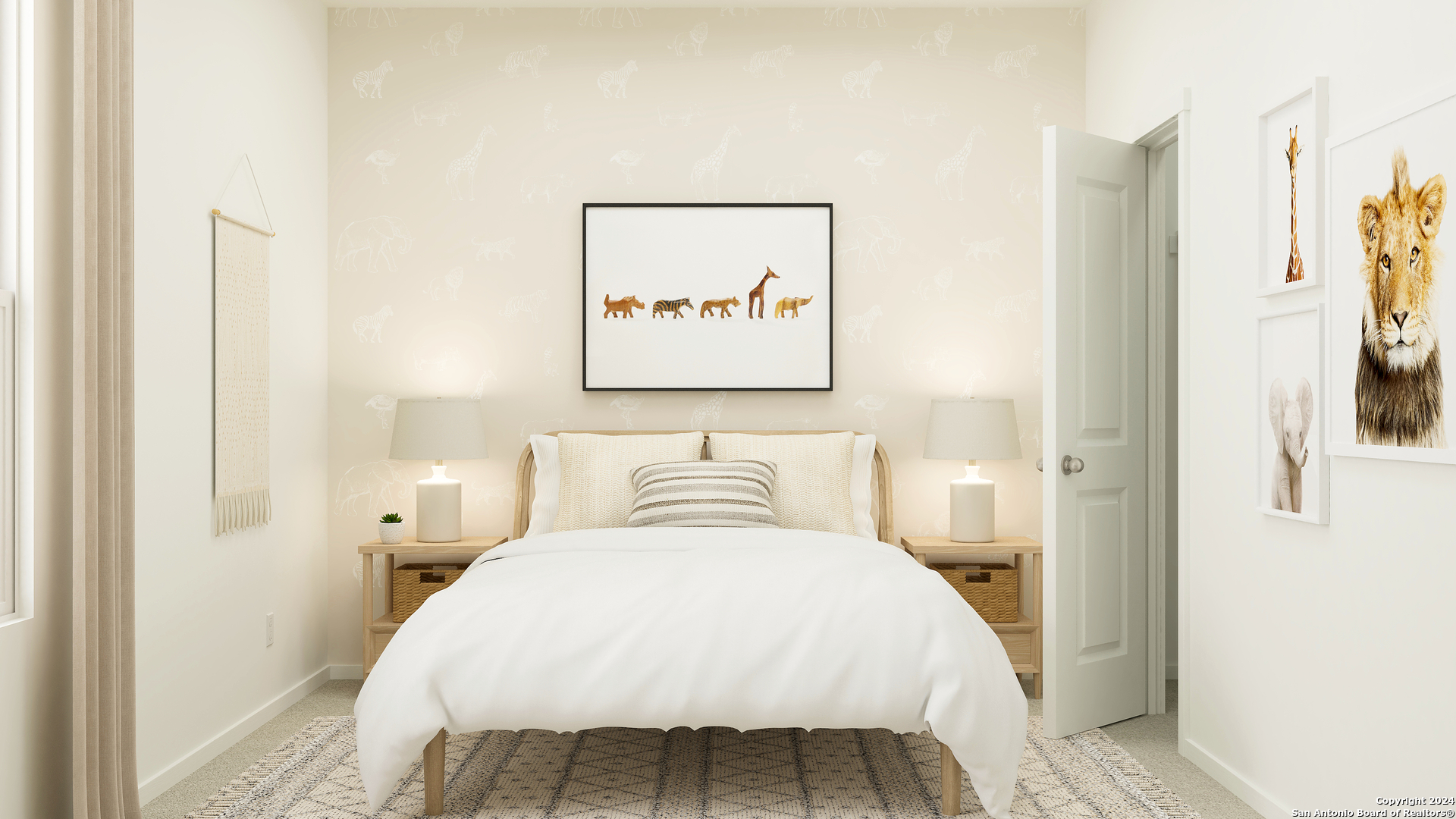 5006 Mission Tejas Road Marion, TX 78124 - Photo 5 of 33 a bedroom with a bed and a painting on the wall