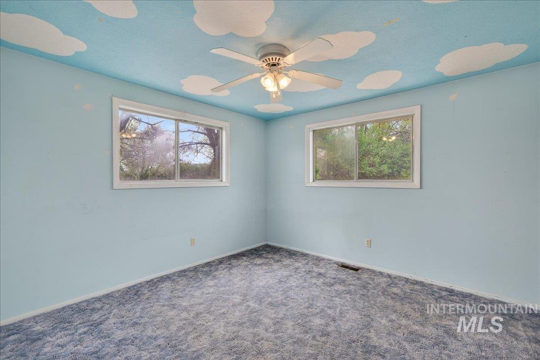 10035 W Lane Boise, ID 83709 - Photo 22 of 32 Spare room with ceiling fan, carpet floors, and healthy amount of natural light
