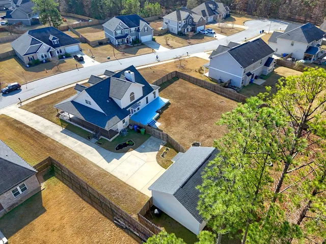an aerial view of a city