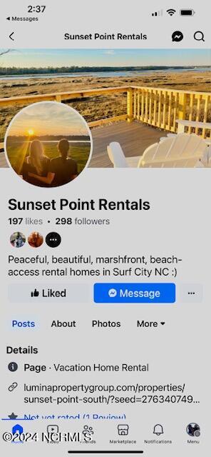 465 Atkinson Point Road Surf City, NC 28445 - Photo 4 of 75 Facebook Airbnb rental page for this property