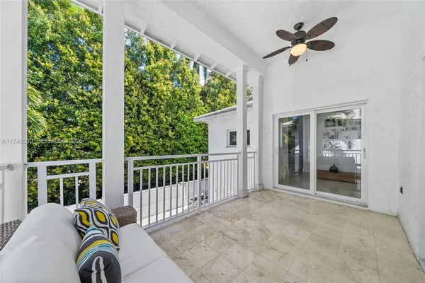 a view of a balcony