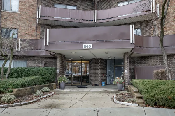 a front view of a building with entryway