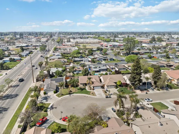 an aerial view of a city