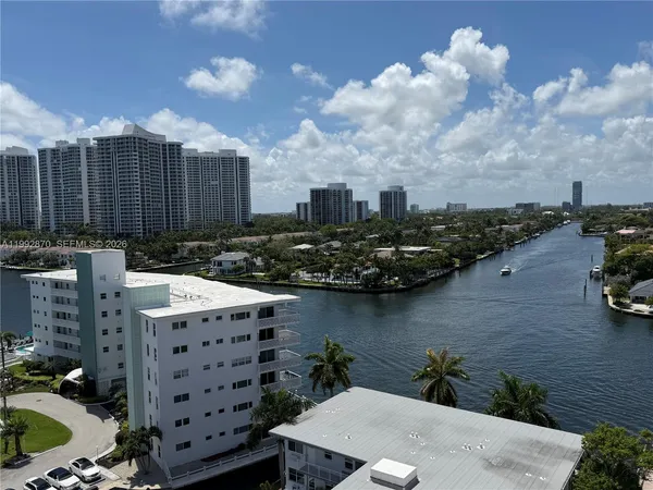 a view of a lake with a terrace