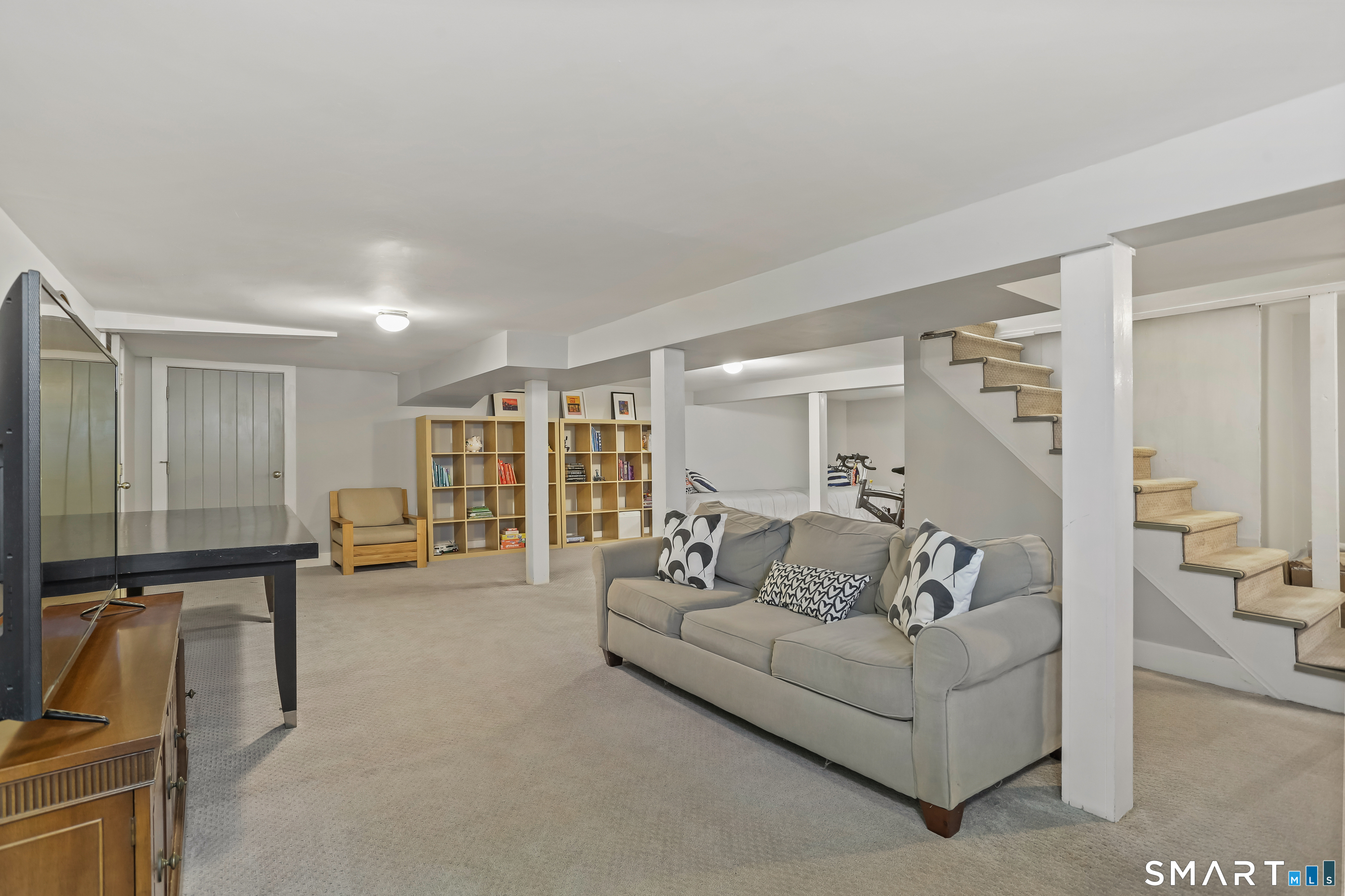 4041 Redding Road Fairfield, CT 06824 - Photo 33 of 38 Finished basement allow provides storage
