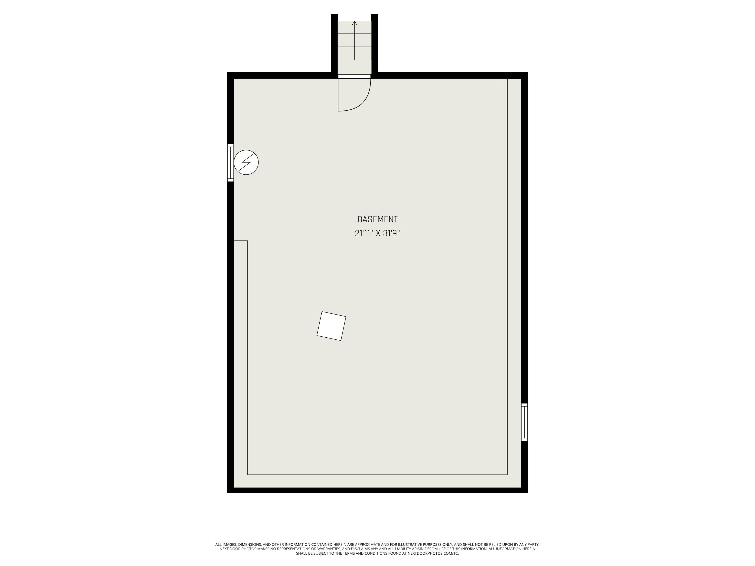 326 22nd Street Jackson, MI 49203 - Photo 22 of 22 Basement Floor Plan