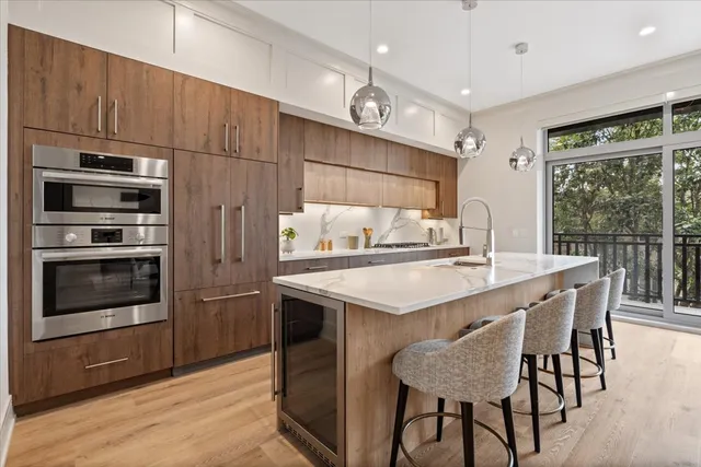 a view of kitchen with breakfast area