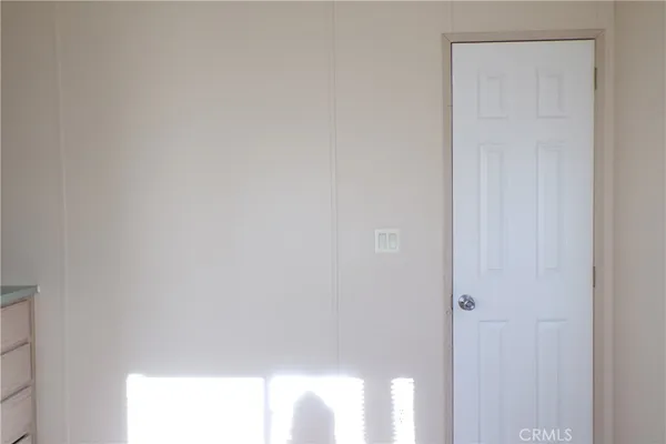 a view of a small space with a window