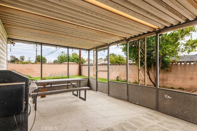 a view of outdoor space with seating area