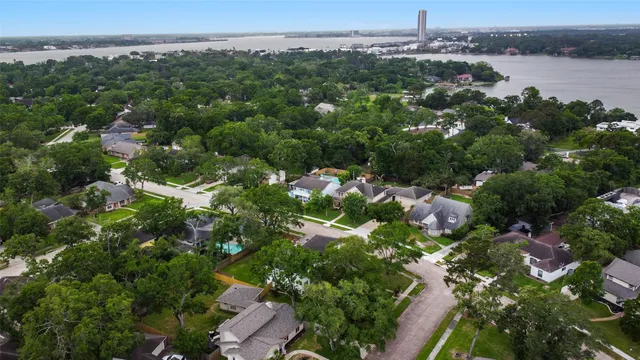 an aerial view of multiple house