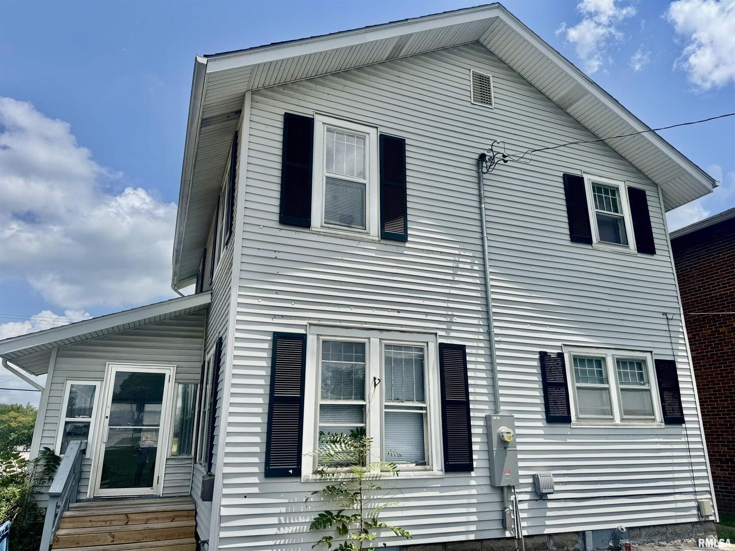 a front view of a house