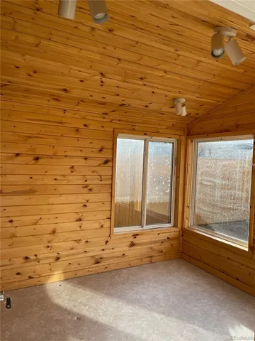 a view of a glass door with a glass door