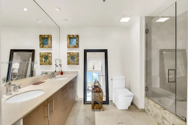 a view of balcony with furniture