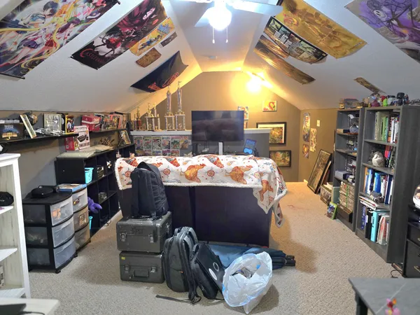 a room with storage and utility