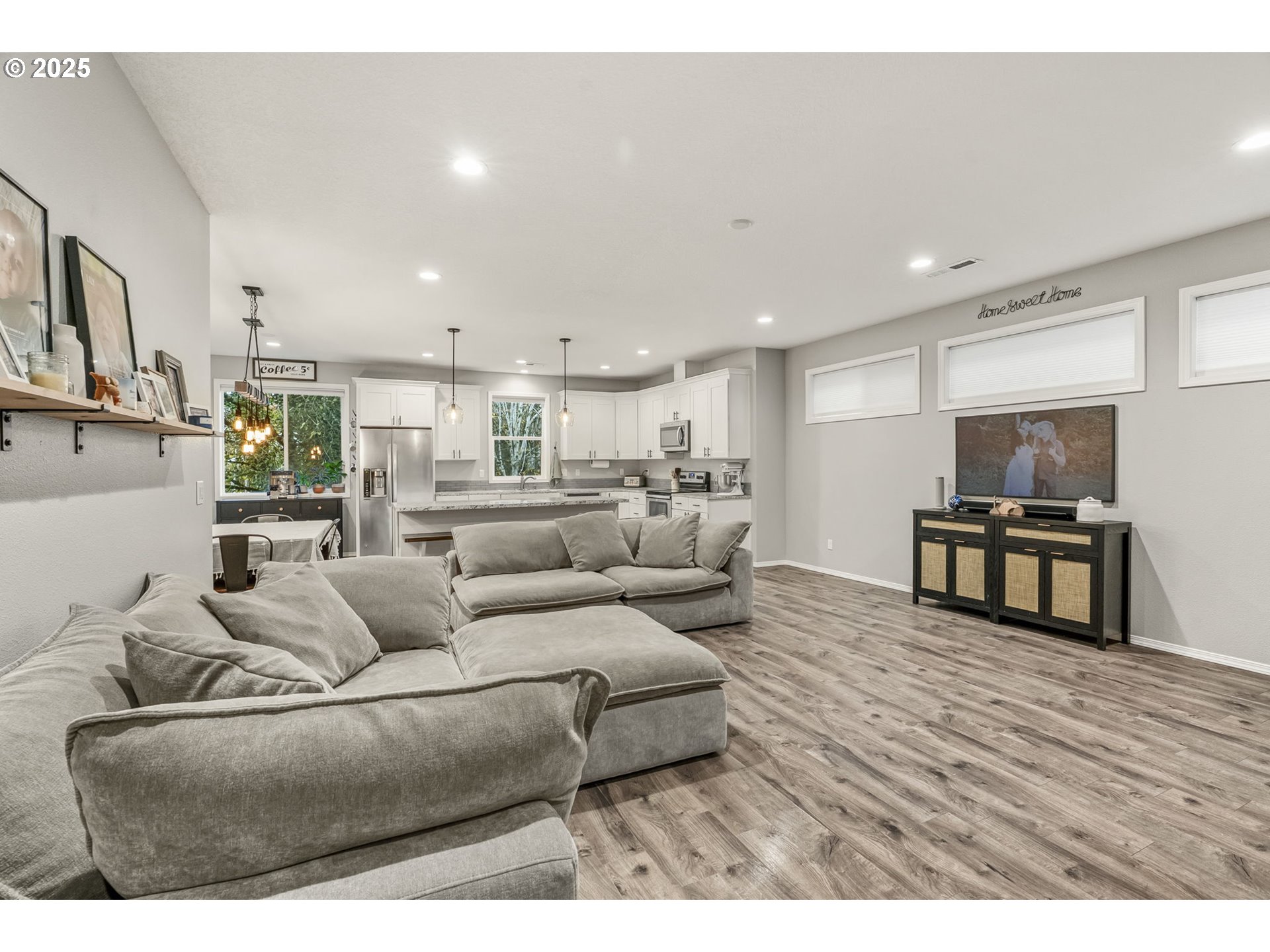 1783 Lewis River Road Woodland, WA 98674 - Photo 6 of 32 a living room with furniture and kitchen view