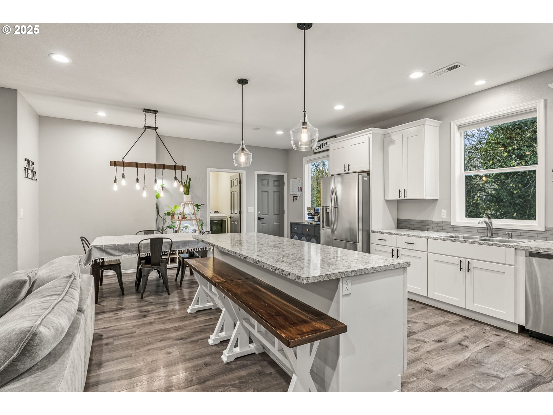 1783 Lewis River Road Woodland, WA 98674 - Photo 10 of 32 a large kitchen with a table and chairs