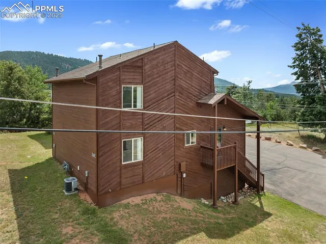 a view of a lake with a mountain