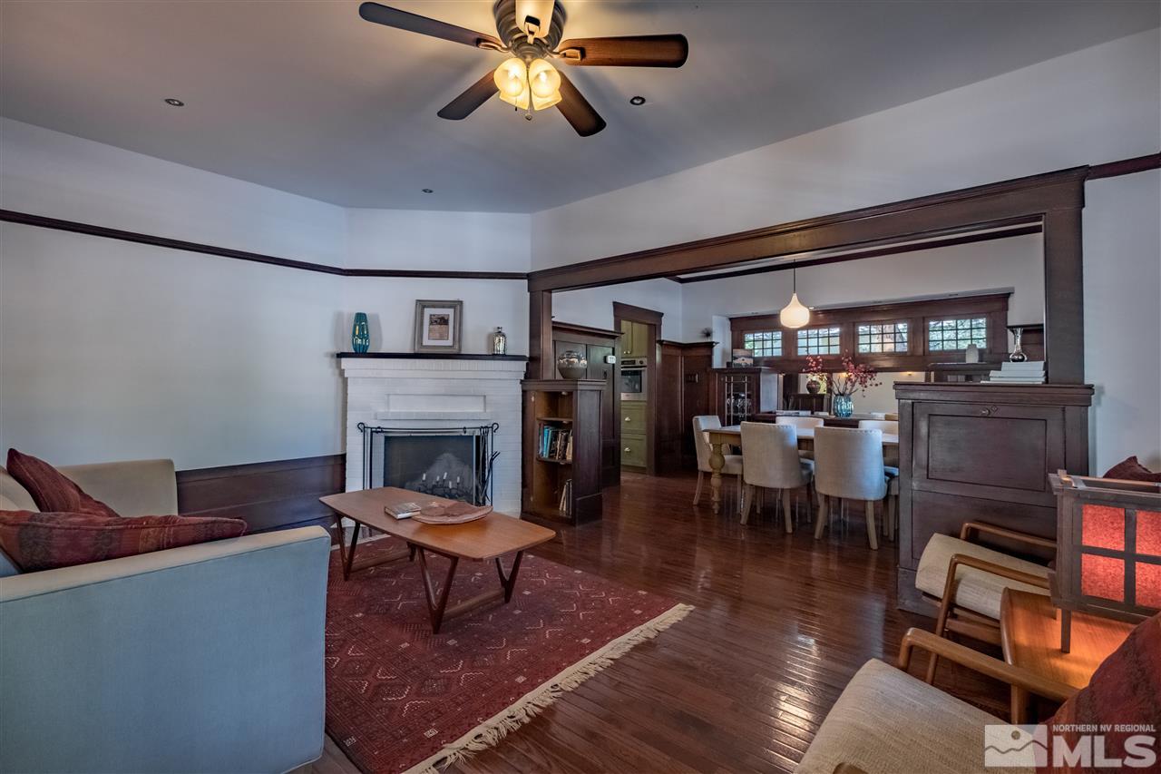 588 Marsh Avenue Reno, NV 89509 - Photo 4 of 28 a living room with furniture and a fireplace