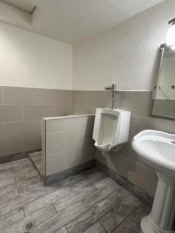 a bathroom with a sink and toilet