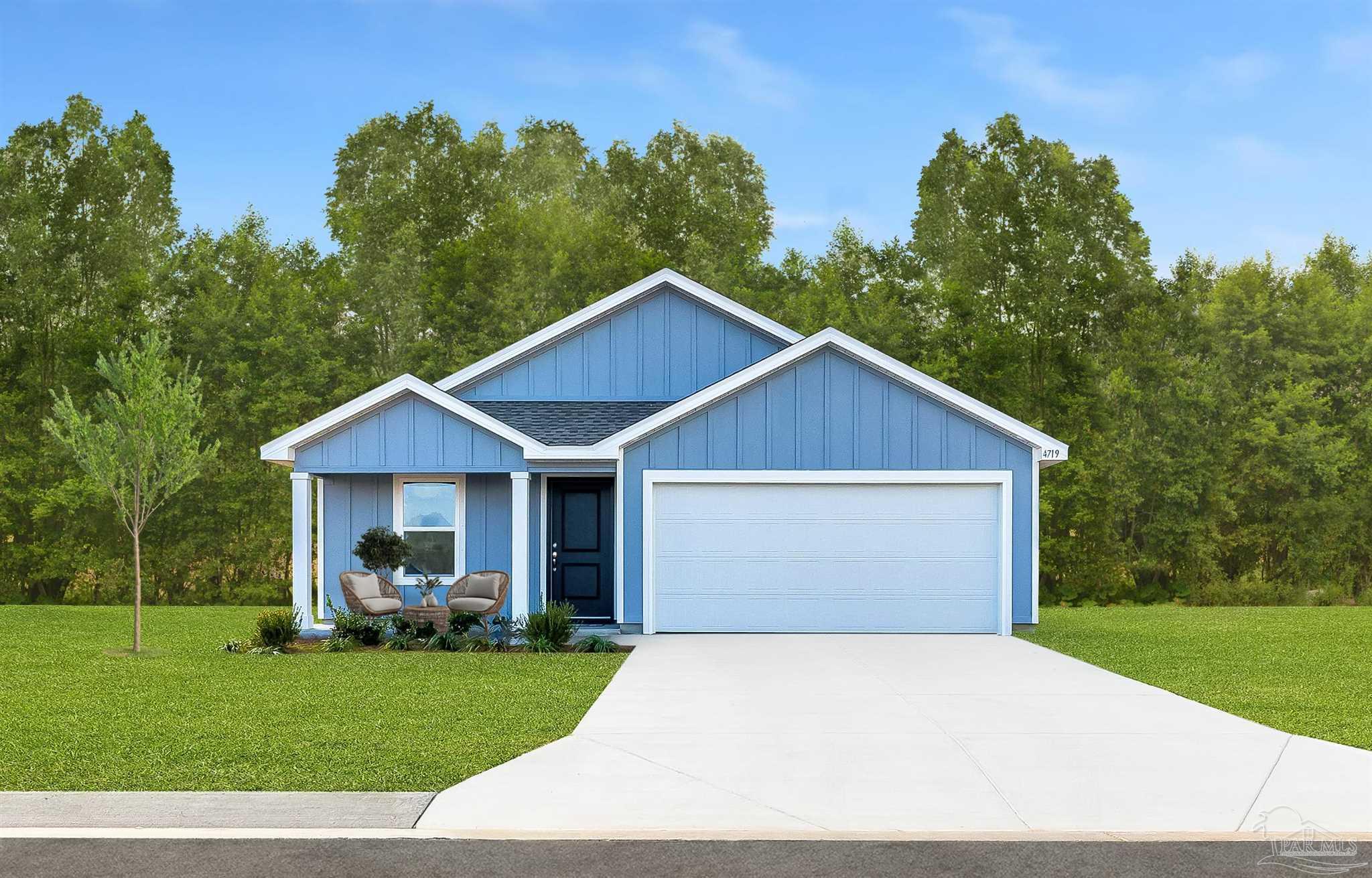 7761 Moonrise Way Milton, FL 32583 - Photo 19 of 19 a front view of house with yard and green space