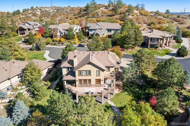 an aerial view of multiple house