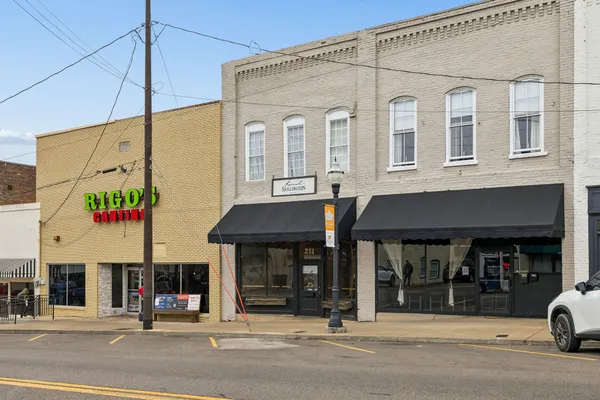 a view of a building with a outdoor space