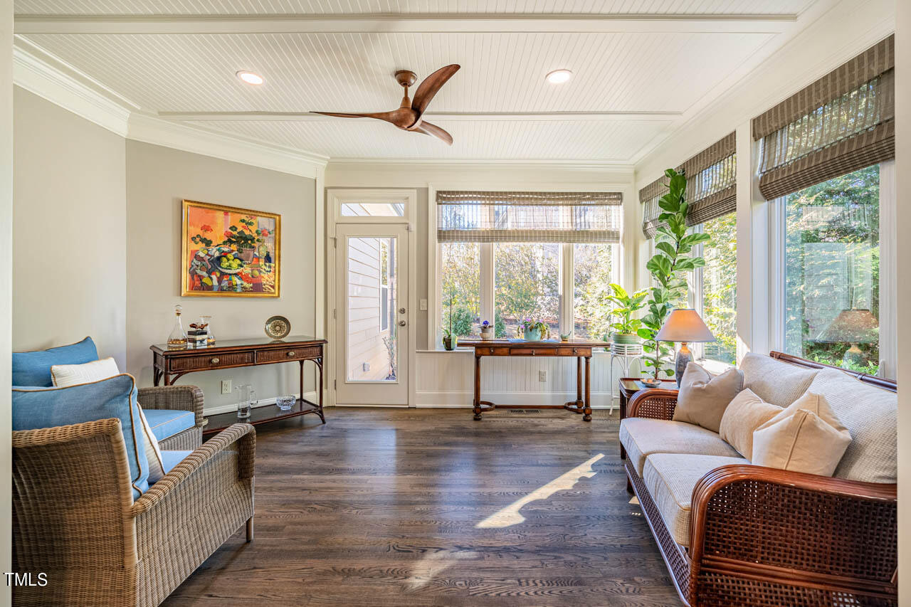 499 Bennett Mountain Trace Chapel Hill, NC 27516 - Photo 35 of 75 a living room with furniture and a large window