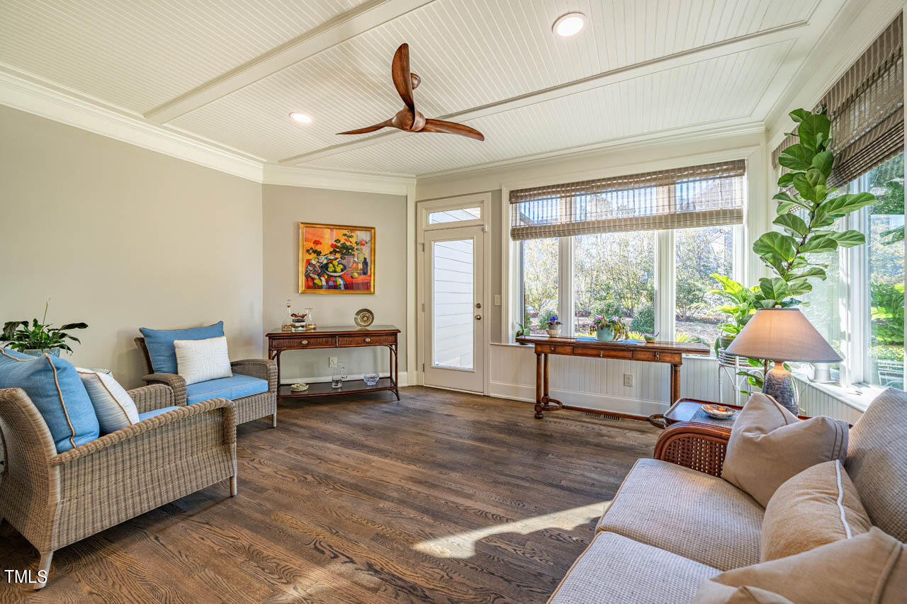 499 Bennett Mountain Trace Chapel Hill, NC 27516 - Photo 36 of 75 a living room with furniture and a large window