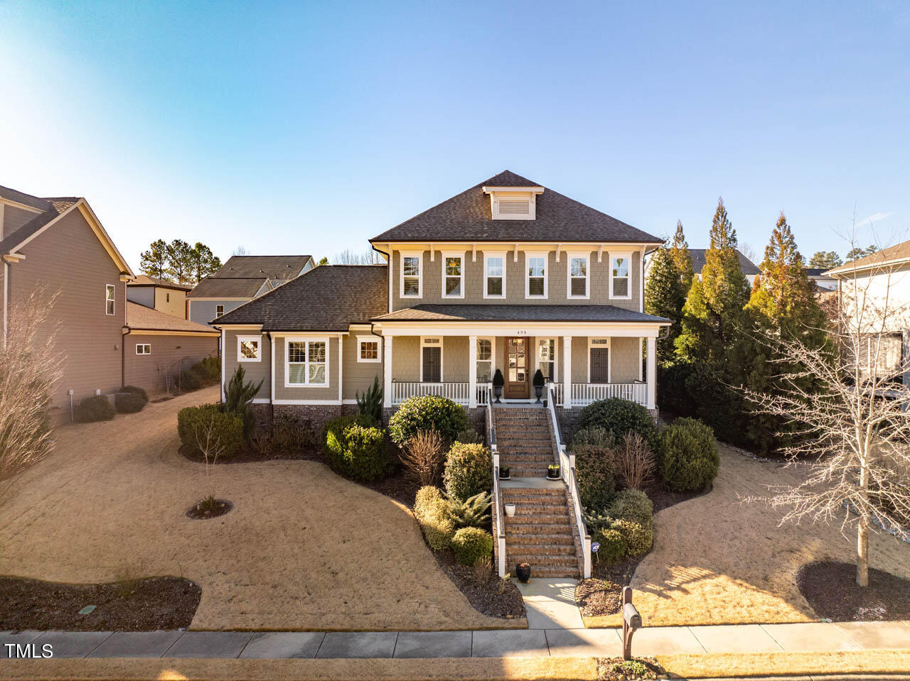 499 Bennett Mountain Trace Chapel Hill, NC 27516 - Photo 63 of 75 a front view of a house with garden