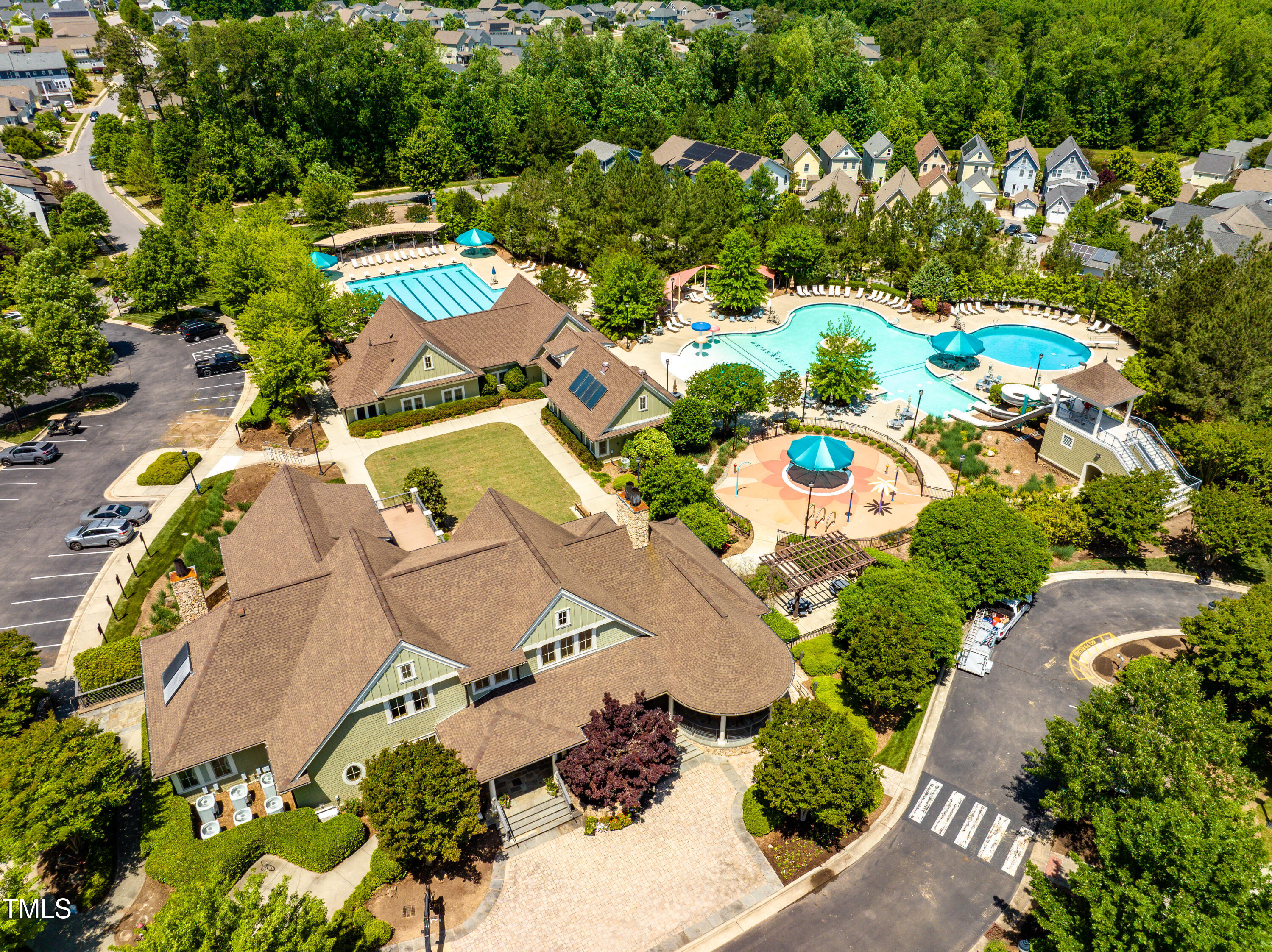 499 Bennett Mountain Trace Chapel Hill, NC 27516 - Photo 69 of 75 an aerial view of residential house with outdoor space