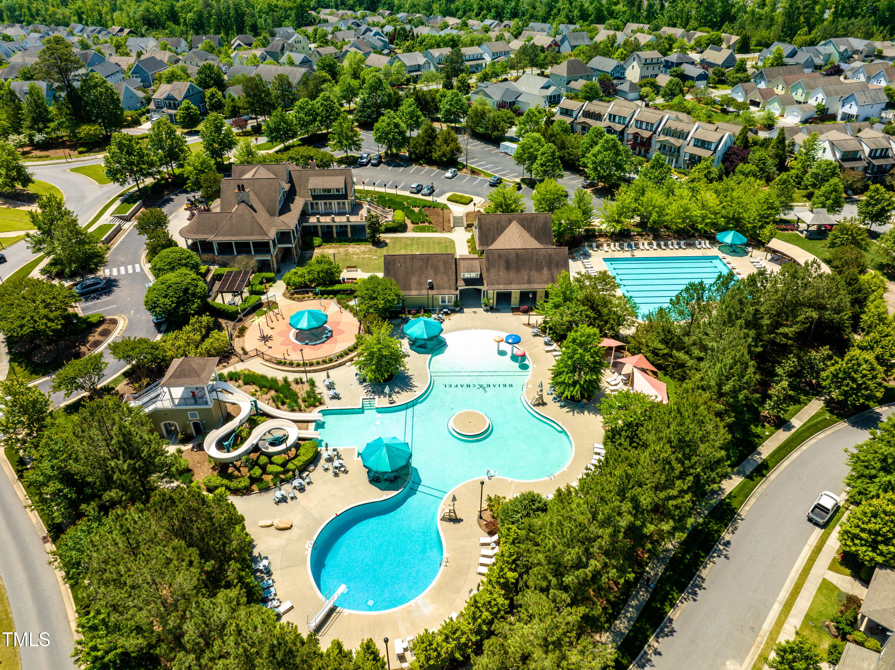 499 Bennett Mountain Trace Chapel Hill, NC 27516 - Photo 72 of 75 an aerial view of a house
