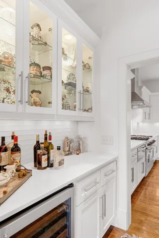 a kitchen with sink cabinets and window